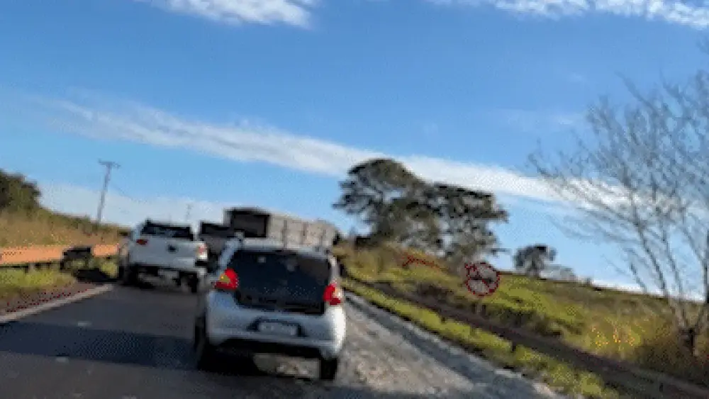 Sebo na pista interdita parcialmente trecho da MS-395